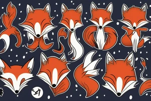 cute fox tattoo idea