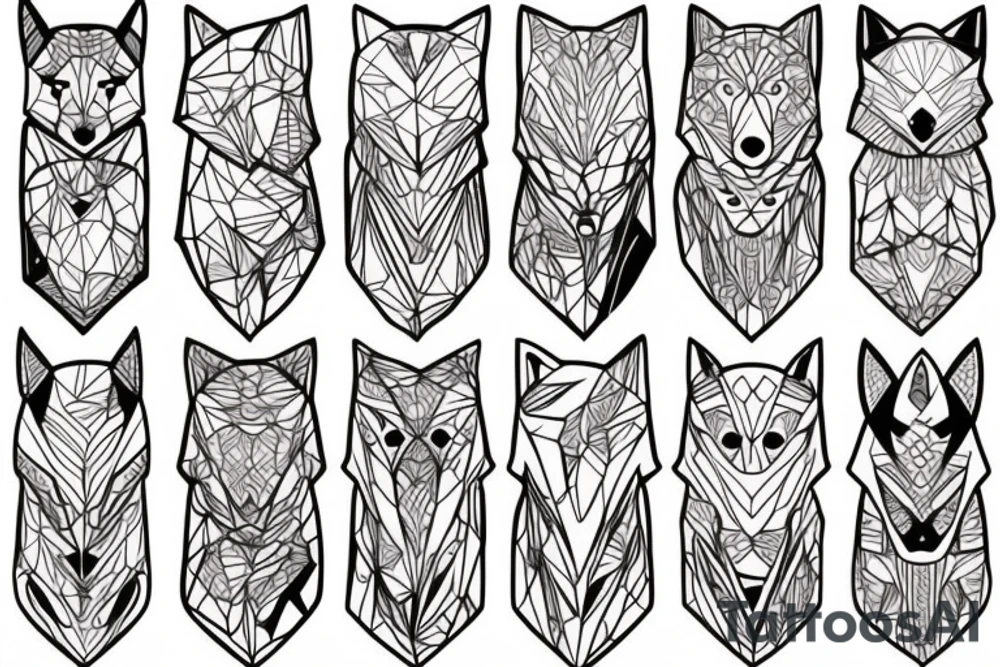 cute fox tattoo idea