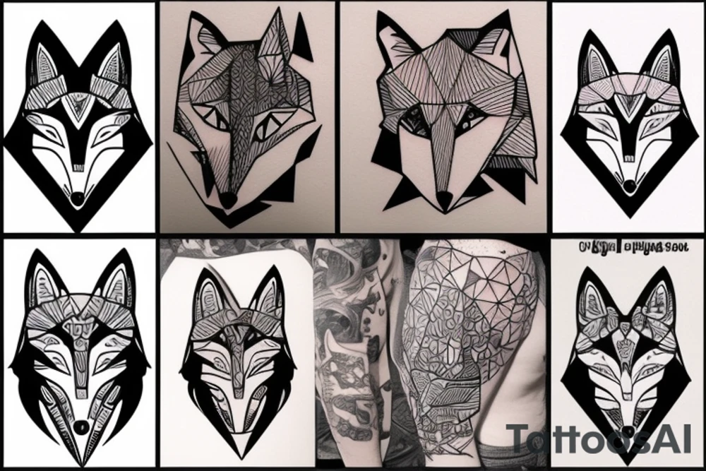 cute fox tattoo idea