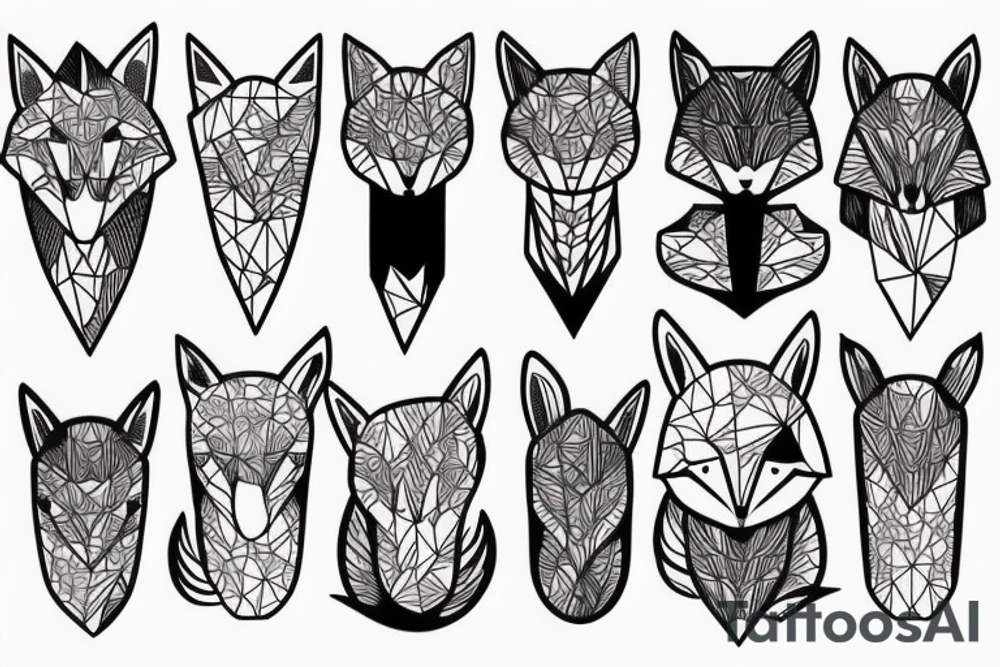 cute fox tattoo idea