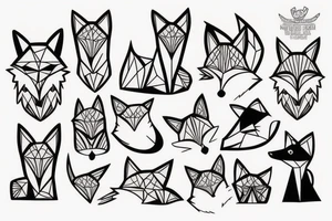 cute fox tattoo idea