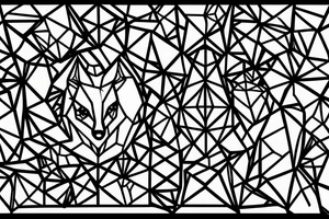 small fox sits in cage and looking through it tattoo idea