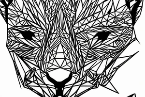 small fox sits in cage and looking through it tattoo idea