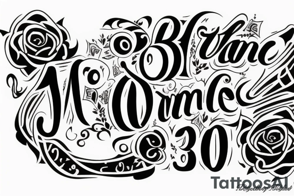 number 3 tattoo idea