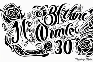 number 3 tattoo idea