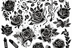 number 3 with flower tattoo idea