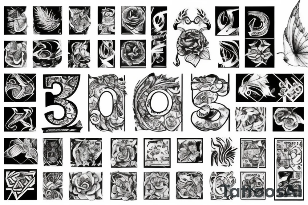 number 3 tattoo idea