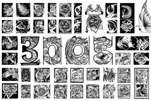 number 3 tattoo idea