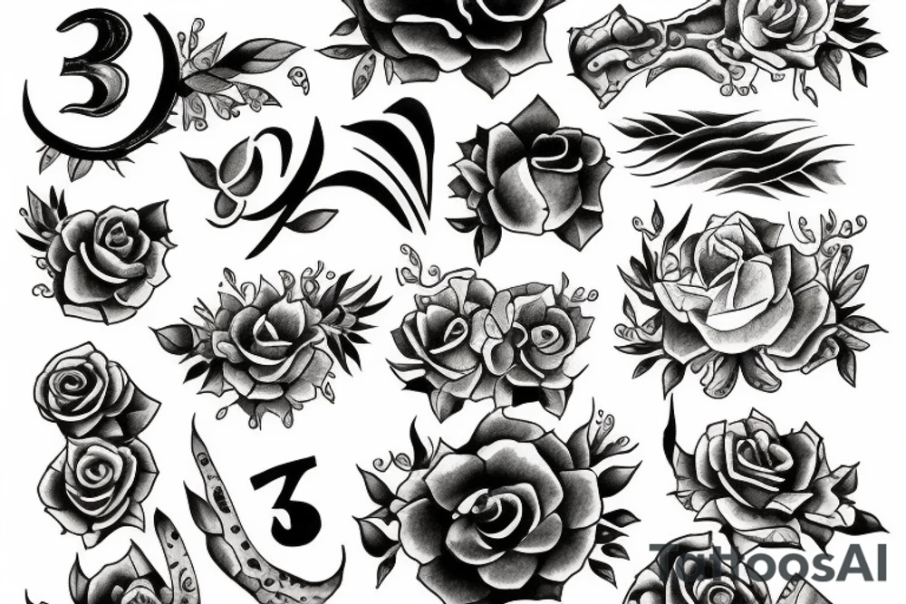 number 3 tattoo idea