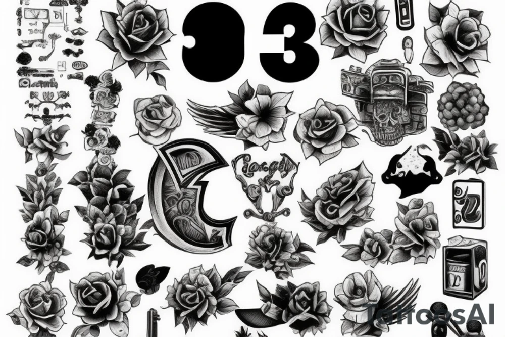 number 3 tattoo idea