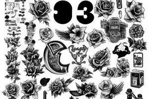 number 3 tattoo idea