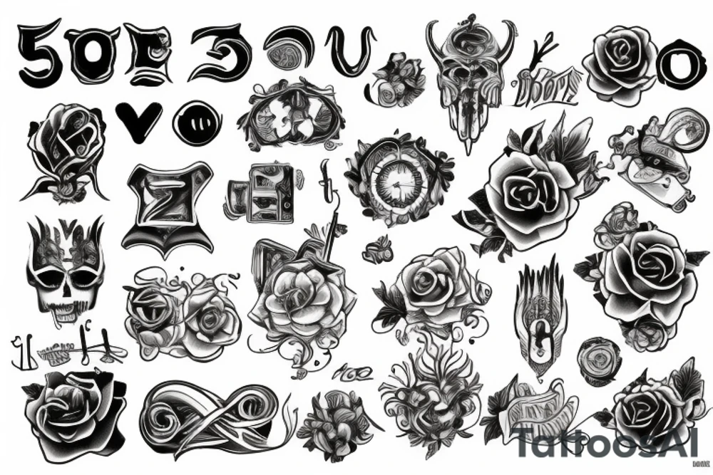 number 3 tattoo idea