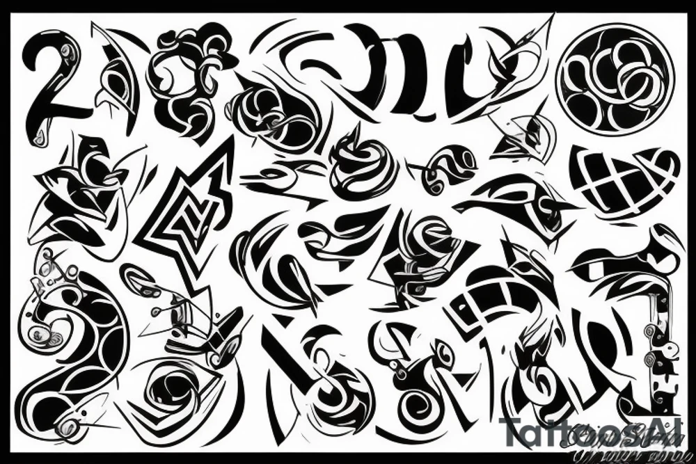 number 3 tattoo idea