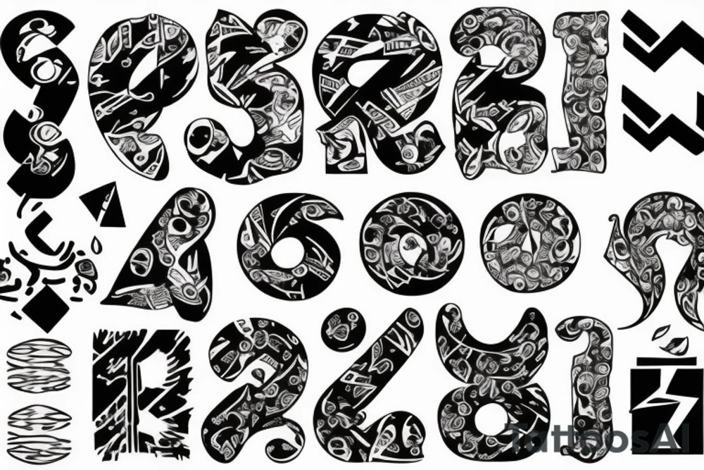 number 3 tattoo idea