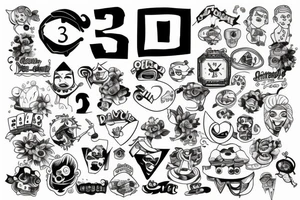 number 3 tattoo idea