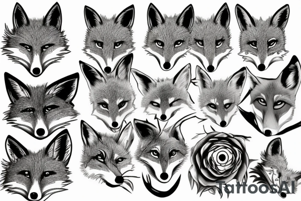 eyes of a fox tattoo idea