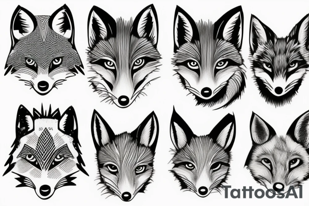 eyes of a fox tattoo idea