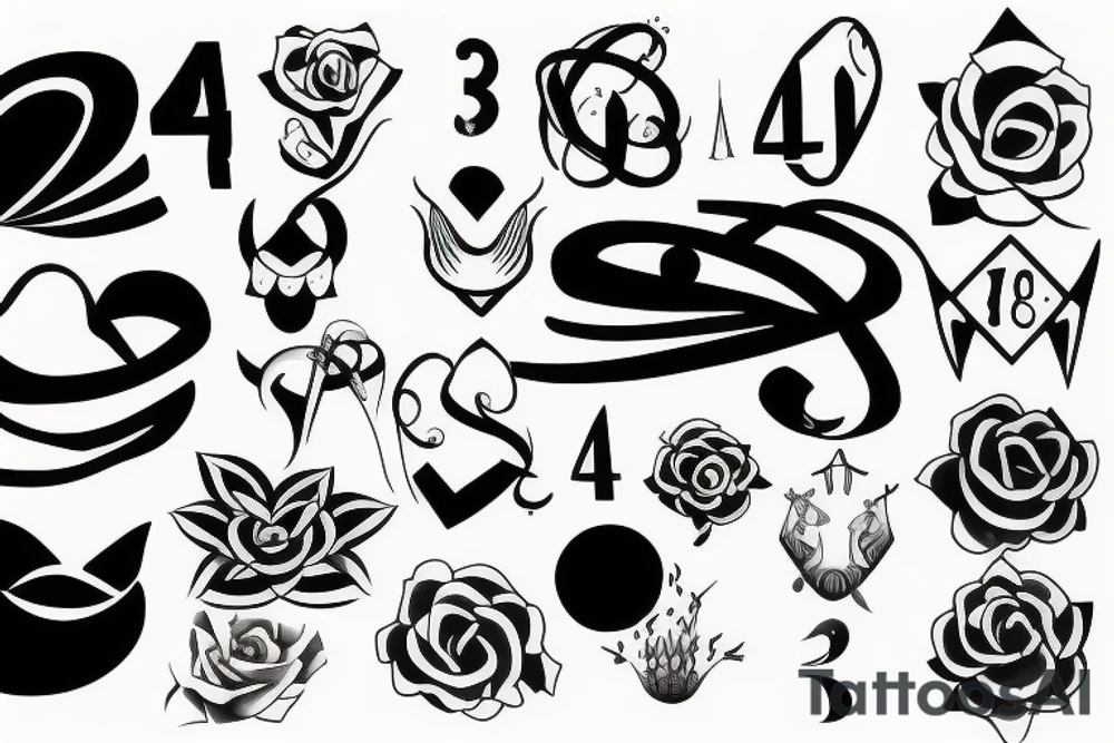 number 3 tattoo idea