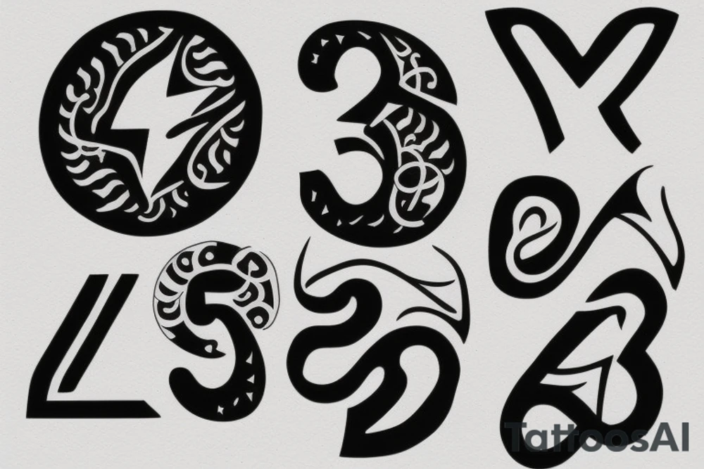 number 3 tattoo idea