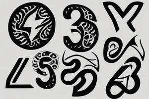 number 3 tattoo idea