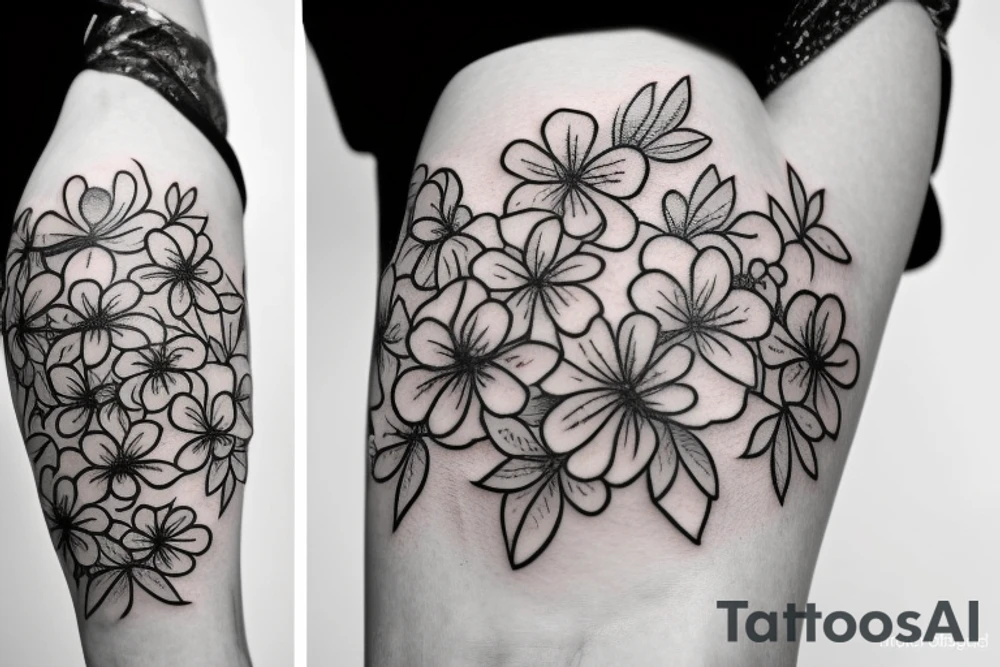 number 3 with flowers tattoo idea