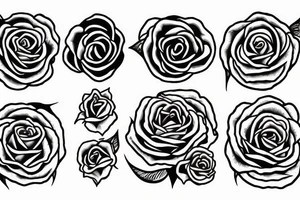 number 3 with rose tattoo idea