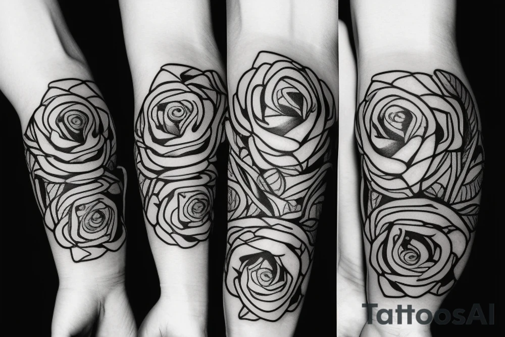 number 3 with rose tattoo idea