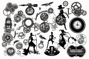 steampunk 3 tattoo idea