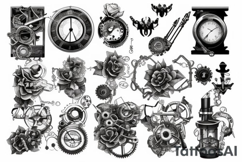 steampunk 3 tattoo idea