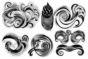tidal wave for a bracelet style tattoo idea