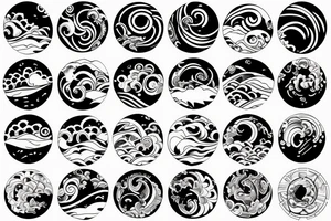 tidal wave for a bracelet style tattoo idea
