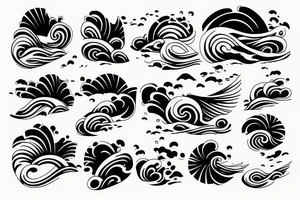 tidal wave for a bracelet style tattoo idea