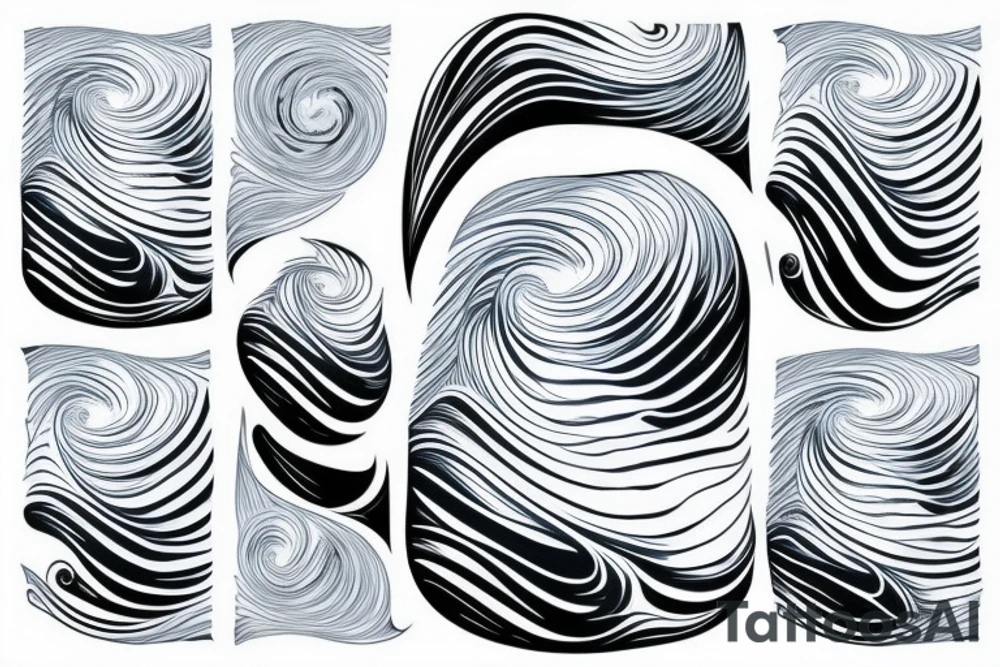 water wave pattern with snow, ice, mountains, and a waterfall for a large arm length tattoo idea water wave pattern with snow, ice, mountains, and a waterfall for a large arm length tattoo idea