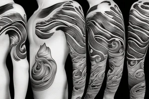ocean tidal wave water tattoo idea