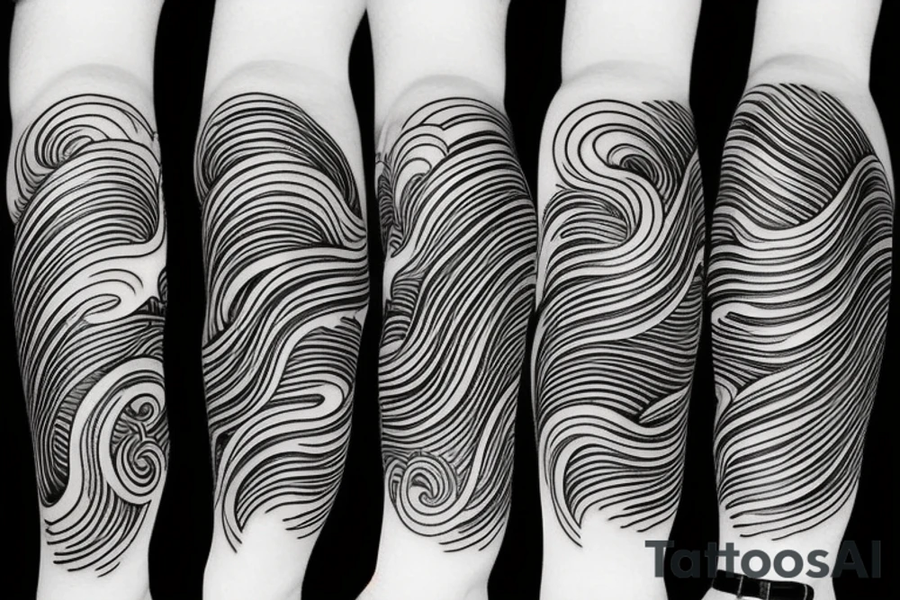 ocean tidal wave water tattoo idea