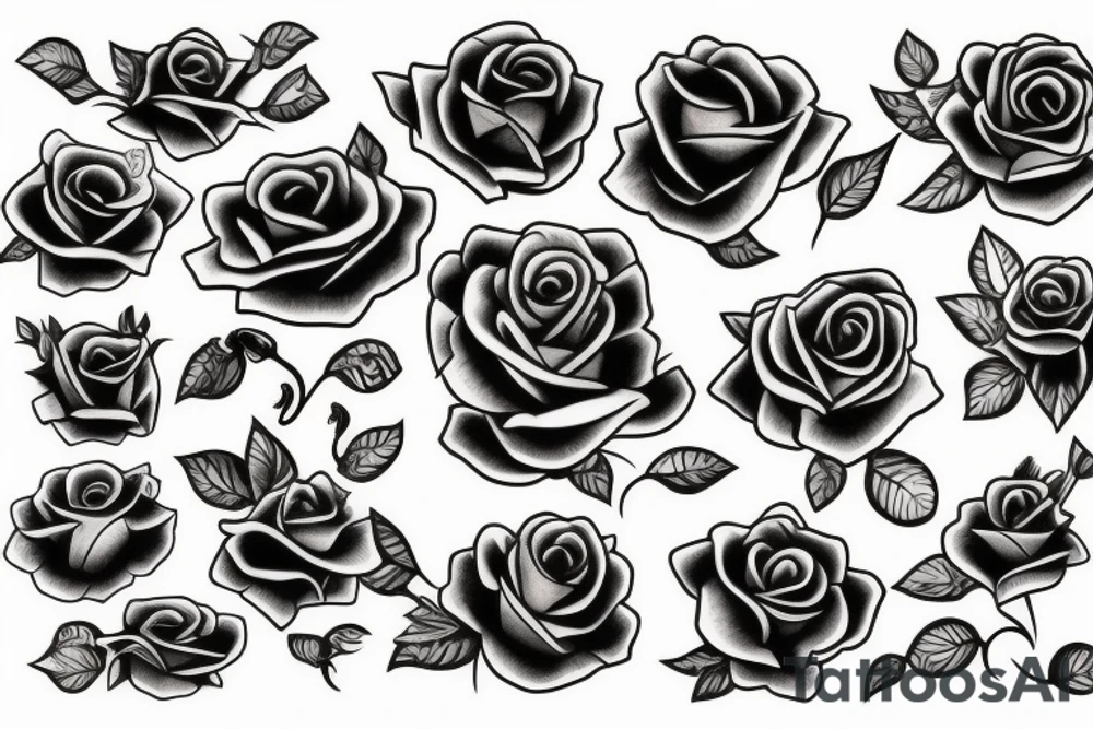 Black rose tattoo idea