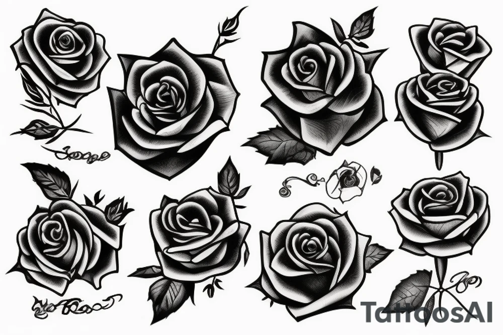 Black rose tattoo idea