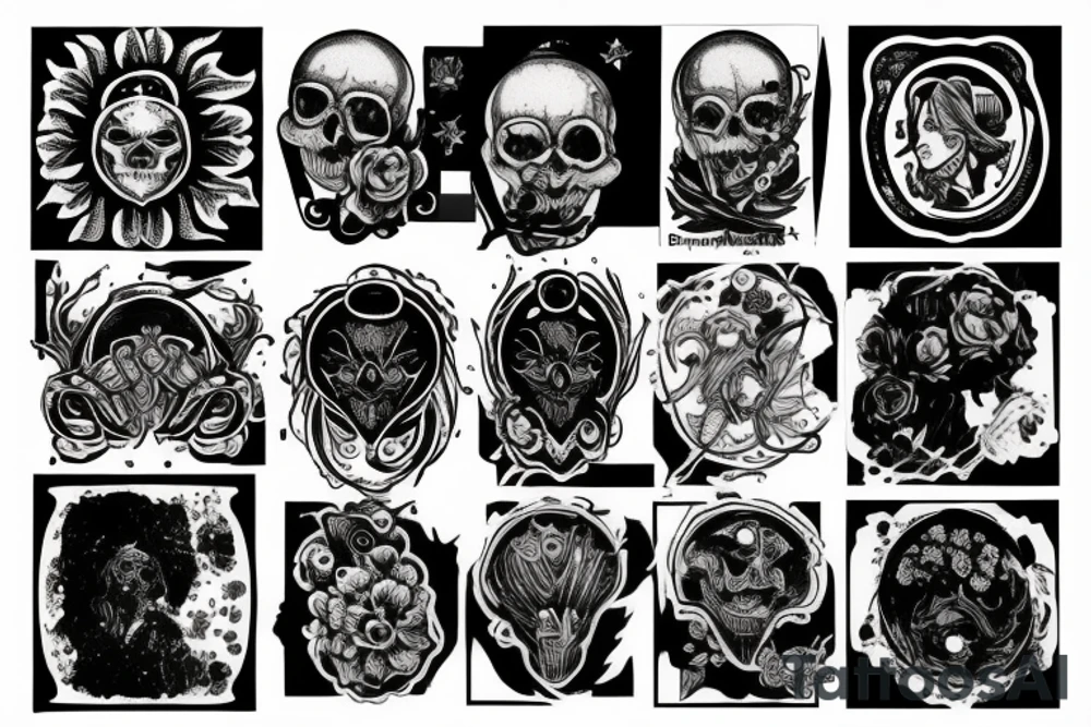 Dark dirty moon tattoo idea