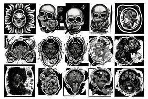 Dark dirty moon tattoo idea