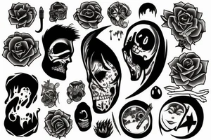 Dark dirty moon tattoo idea