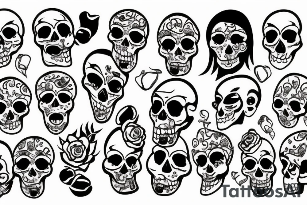 Dirty skull tattoo idea