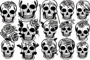Dirty skull tattoo idea