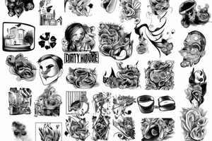 Dirty house burning tattoo idea