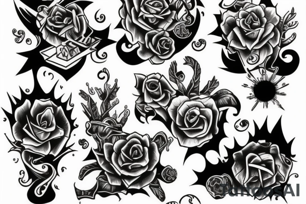 Dirty house burning tattoo idea