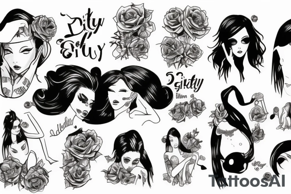 Dirty girl tattoo idea