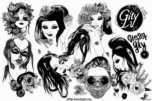 Dirty girl tattoo idea
