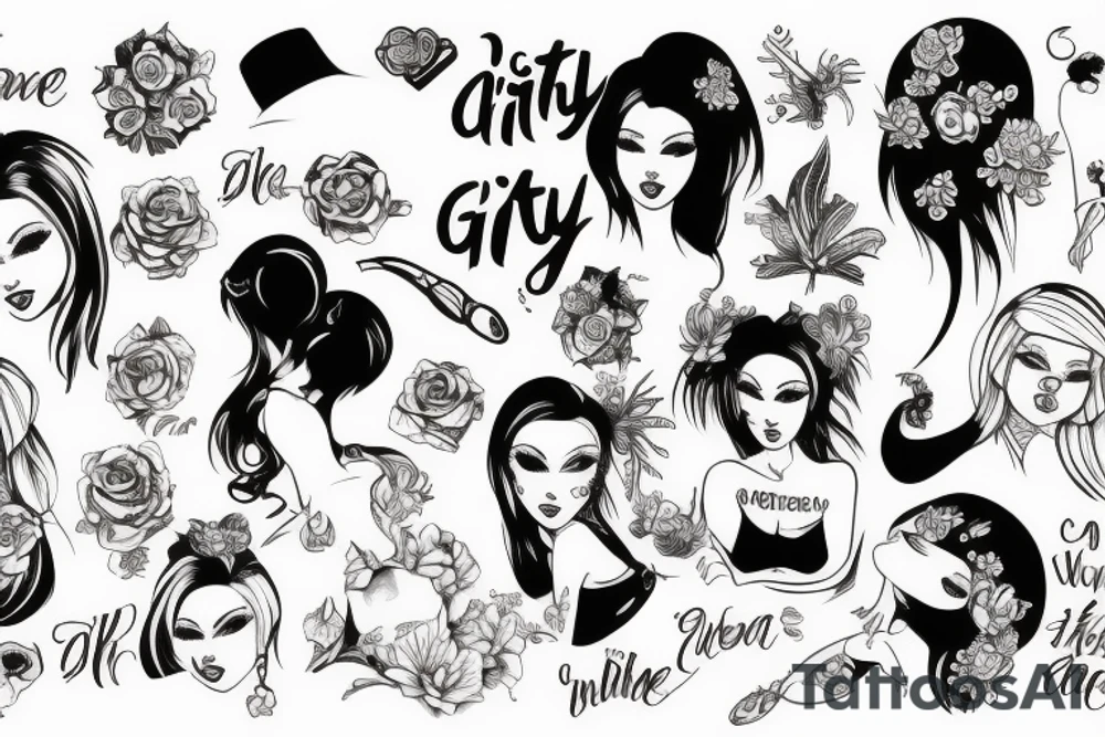 Dirty girl tattoo idea