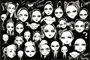 Crying doll face tattoo idea