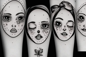 Crying doll face tattoo idea