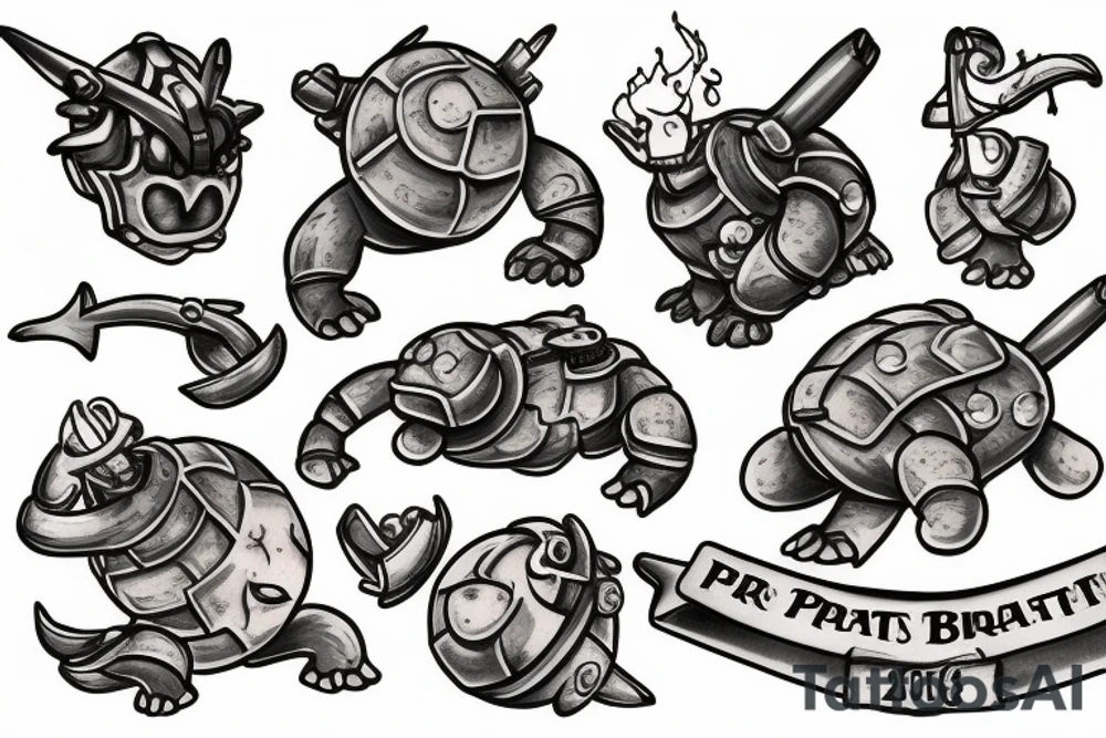 Pirate Blastoise tattoo idea